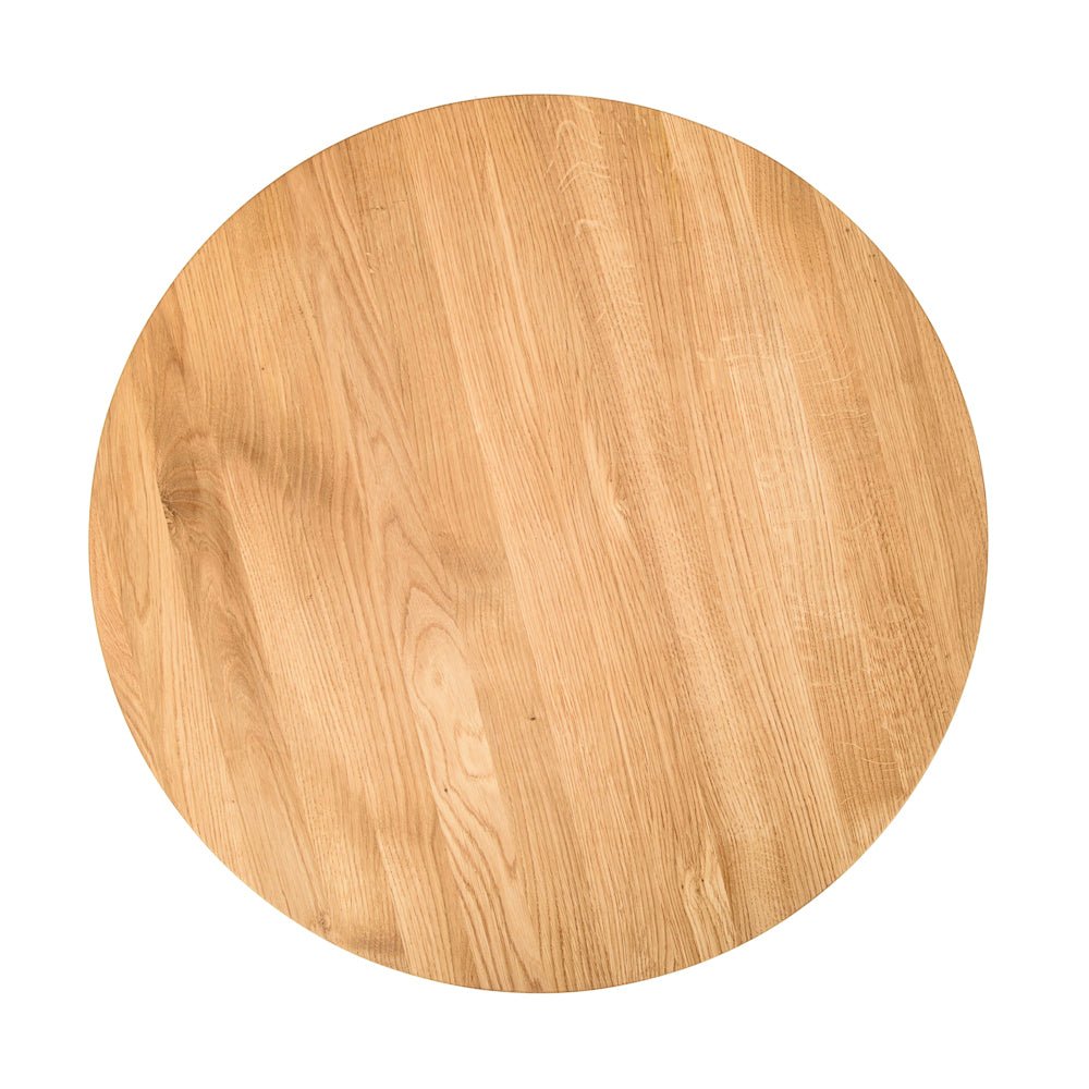Masuta rotunda de cafea din stejar masiv diametru 50 cm – minimalista, eleganta, gata de montaj - Reelken