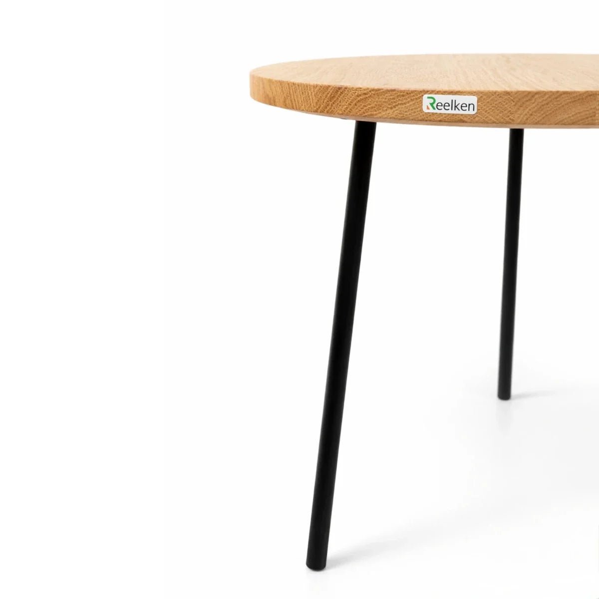 Masuta rotunda de cafea din stejar masiv diametru 50 cm – minimalista, eleganta, gata de montaj - Reelken