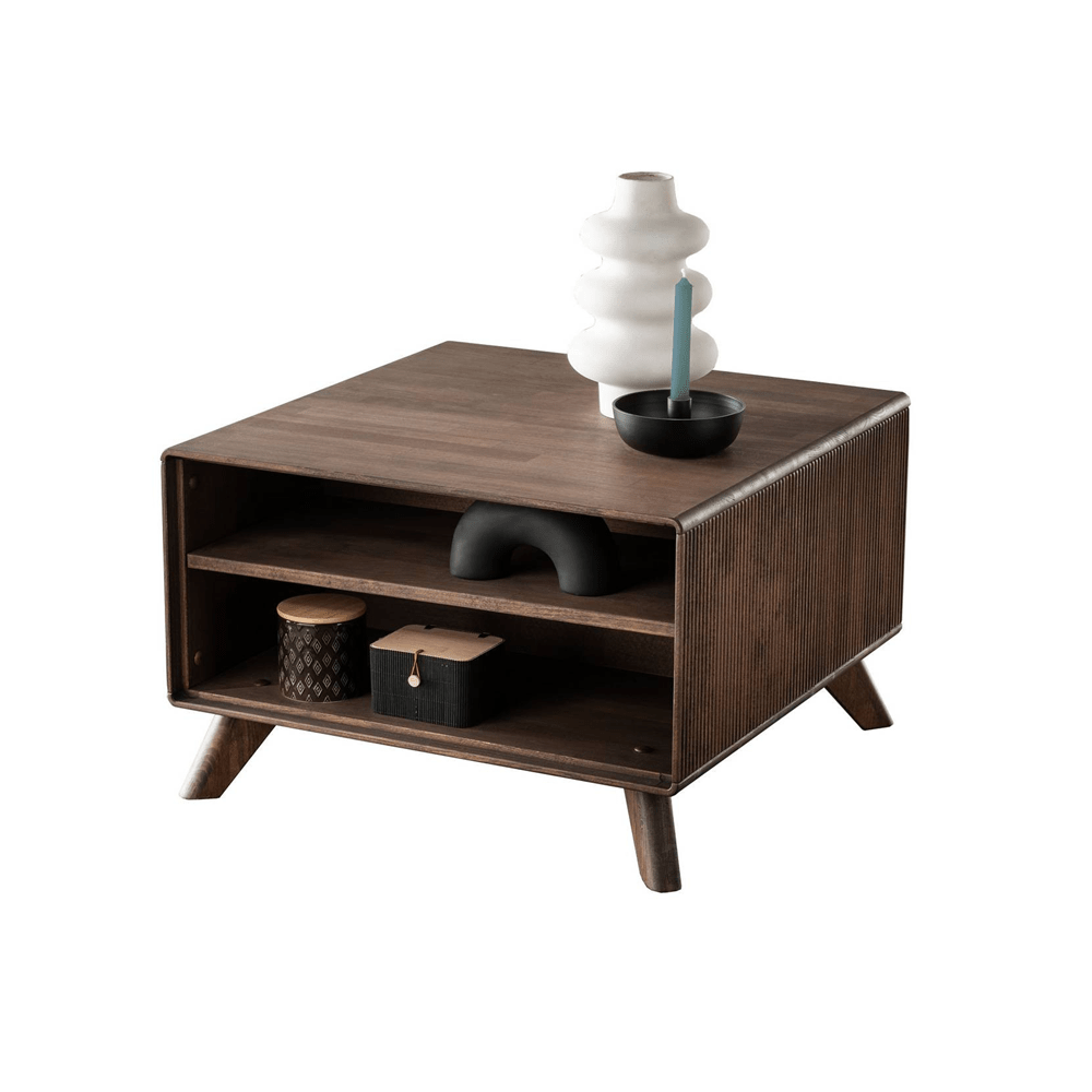 Riff-Couchtisch aus Massivholz