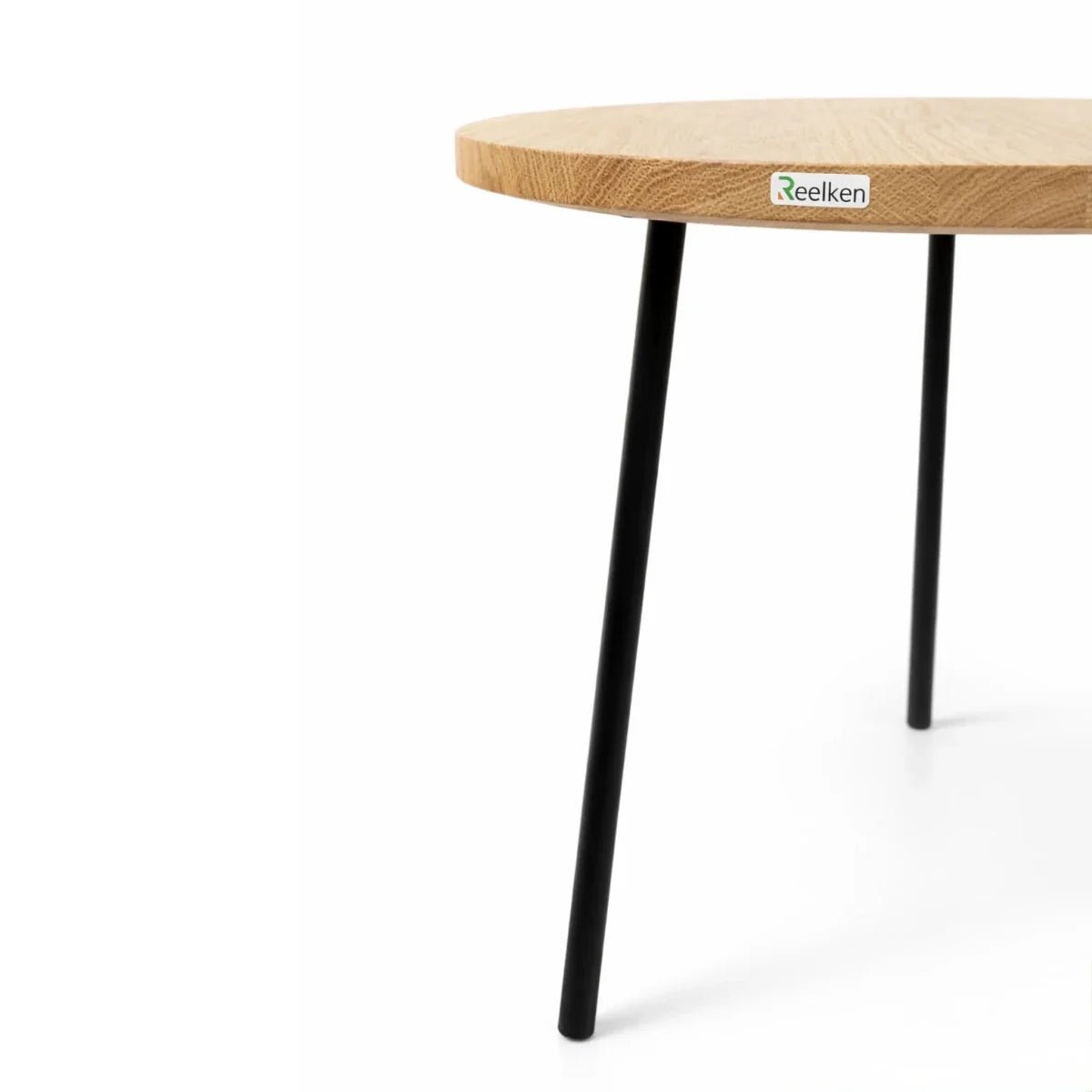 Set 2 Masute Cafea Rotunde Stejar Masiv – 50 cm si 90 cm – Design Modern, Rezistente, Montaj Rapid - Reelken