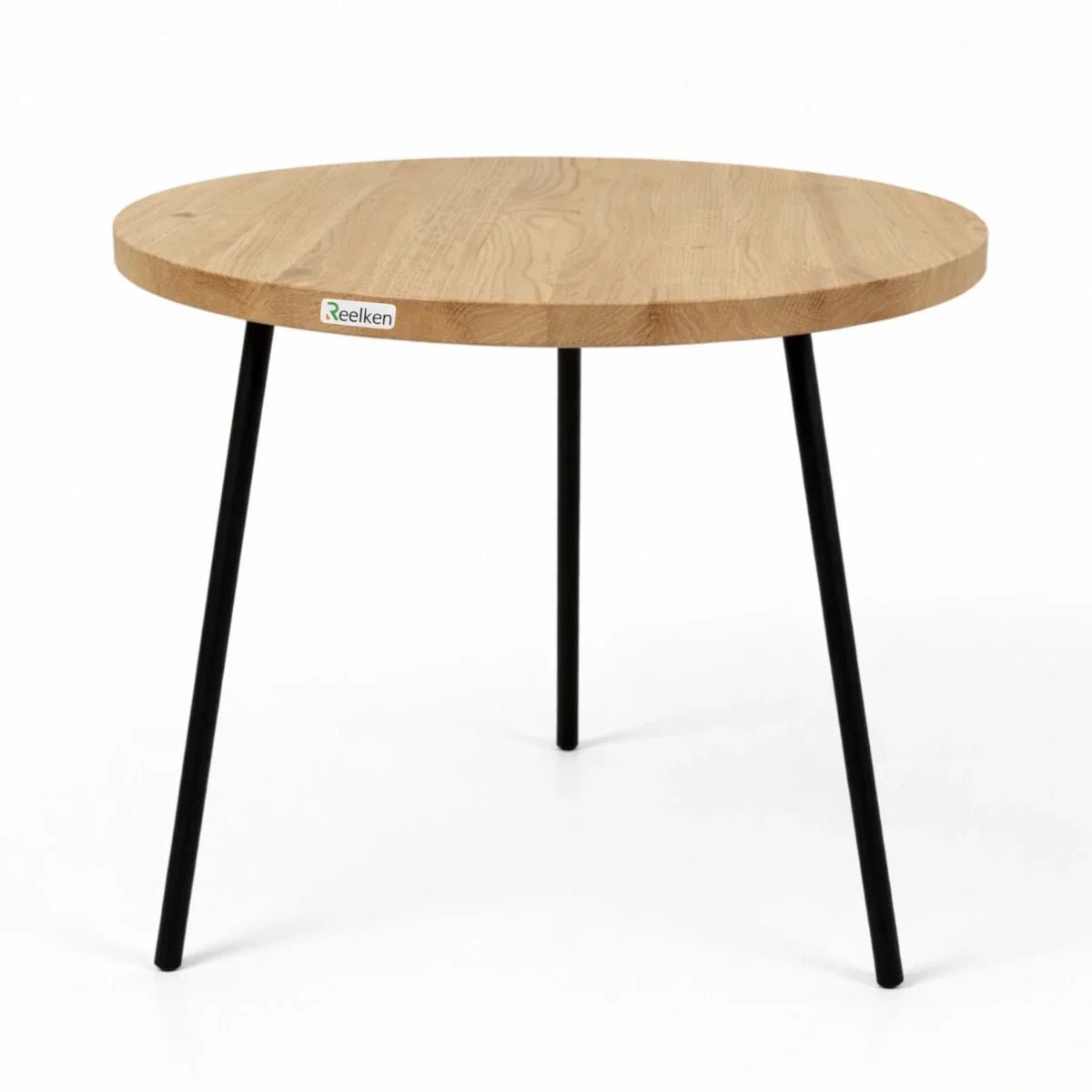 Set 2 Masute Cafea Rotunde Stejar Masiv – 50 cm si 90 cm – Design Modern, Rezistente, Montaj Rapid - Reelken