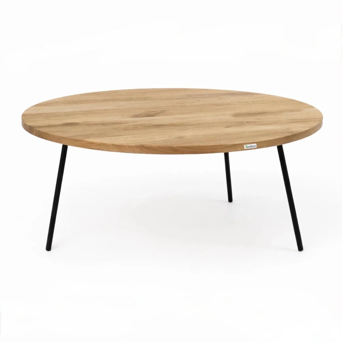 Set 2 Masute Cafea Rotunde Stejar Masiv – 50 cm si 90 cm – Design Modern, Rezistente, Montaj Rapid - Reelken