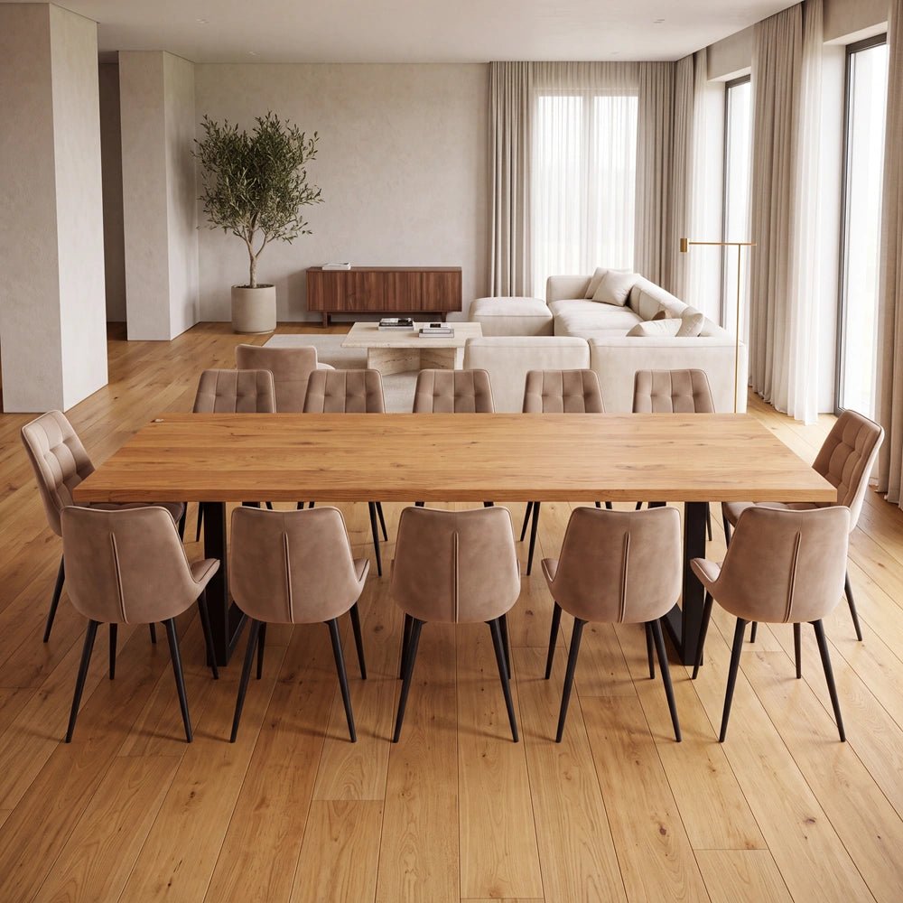 Eichenholztisch im klassischen Stil – für 10 Personen – 240 x 100 x 4 cm