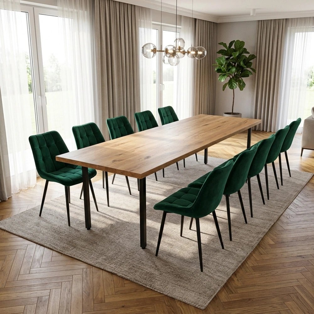 Eichenholztisch im klassischen Stil – für 10 Personen – 240 x 100 x 4 cm