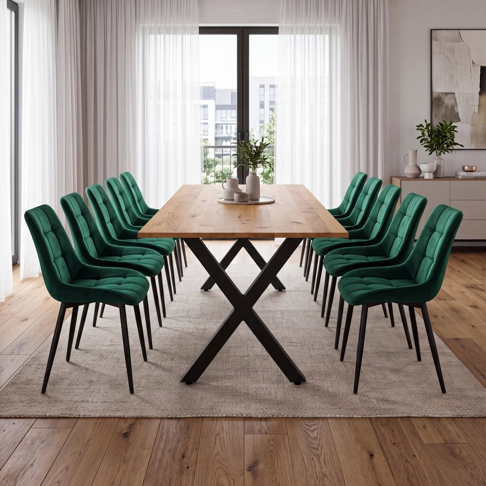 Eichenholztisch im klassischen Stil – für 10 Personen – 220x100x2,6 cm
