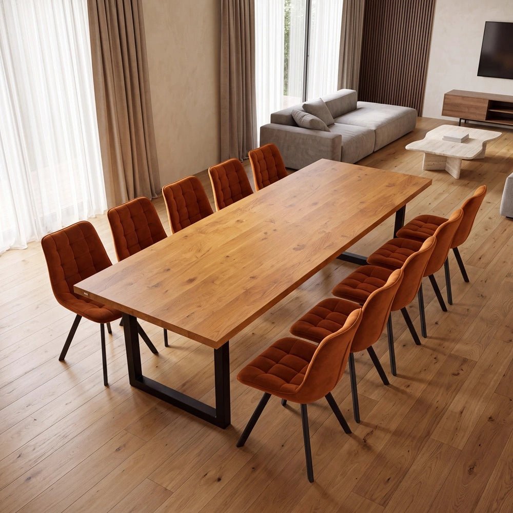 Eichenholztisch im klassischen Stil – für 10 Personen – 240 x 100 x 4 cm