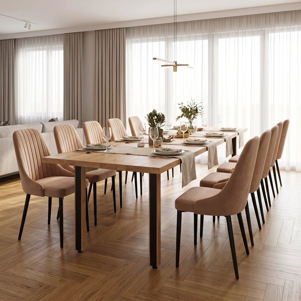 Eichenholztisch im klassischen Stil – für 10 Personen – 240 x 100 x 4 cm