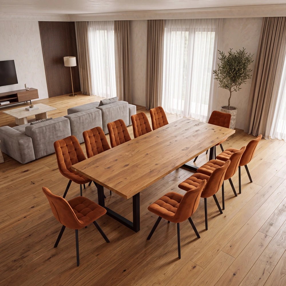 Eichenholztisch im klassischen Stil – für 10 Personen – 240 x 100 x 4 cm