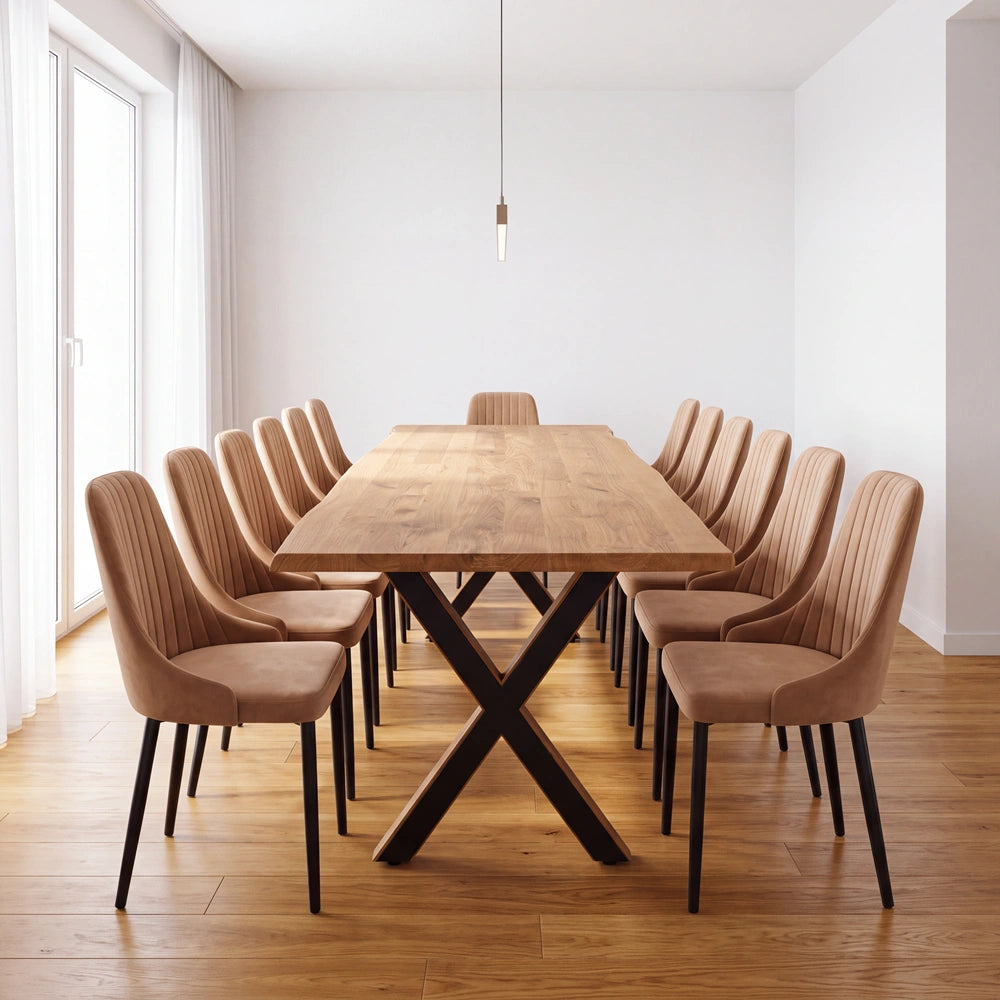 Eichentisch im rustikalen Stil – für 14 Personen – 280 x 100 x 4 cm