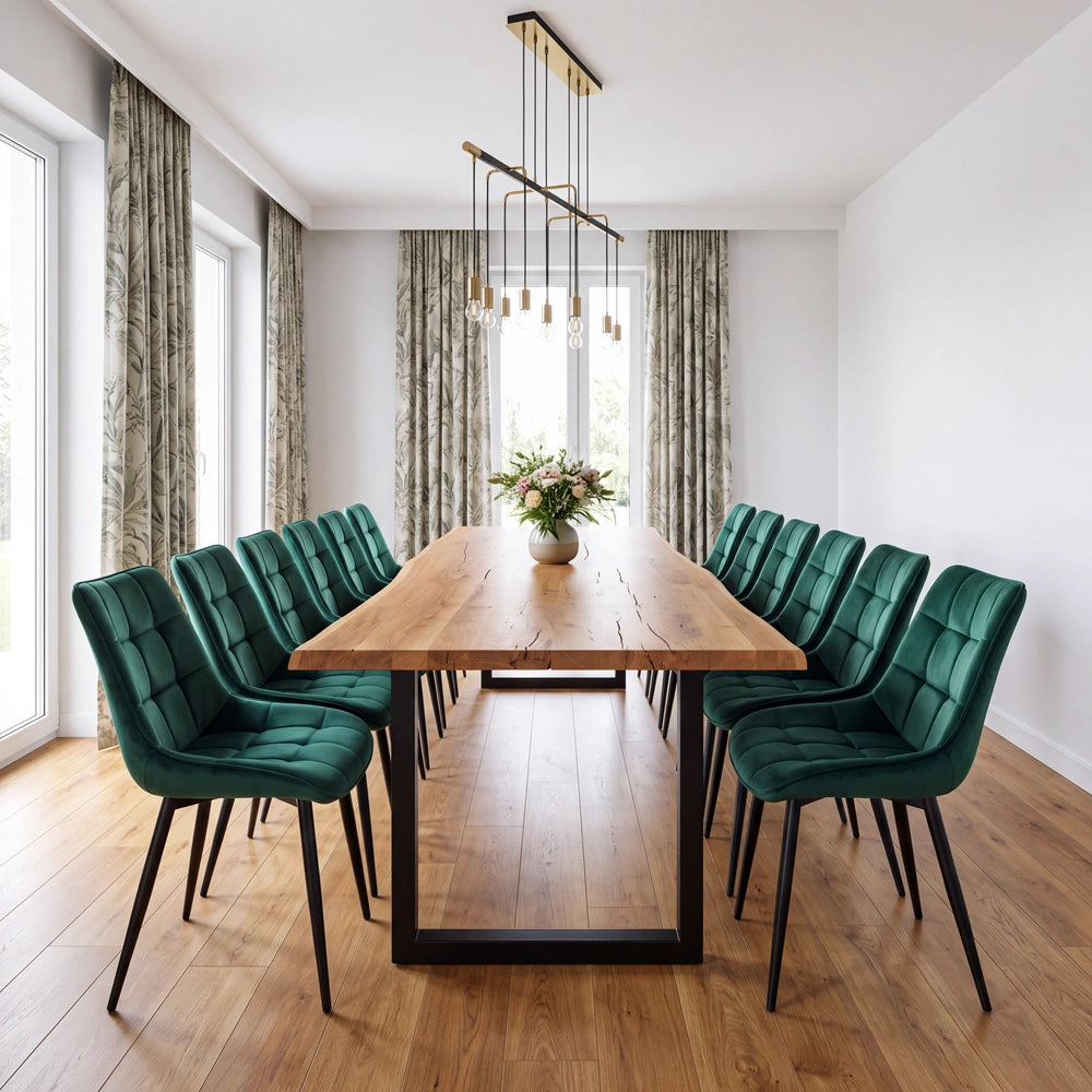 Eichenholztisch im rustikalen Stil – für 12 Personen – 260 x 100 x 4 cm