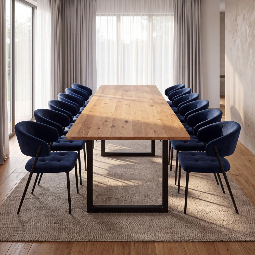 Eichenholztisch im klassischen Stil – für 12 Personen – 260x100x2,6 cm