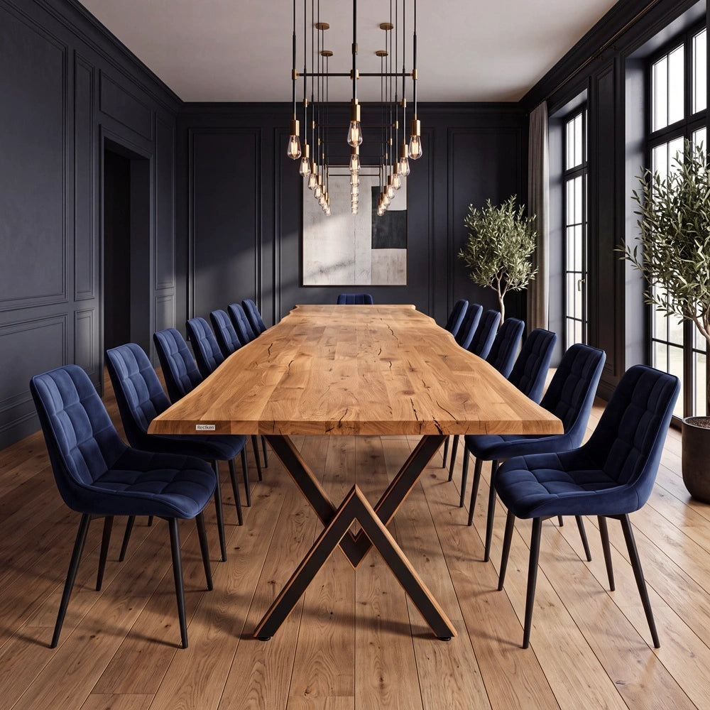 Massiver rustikaler Eichentisch  – 14 Personen – 300 x 100 x 4 cm