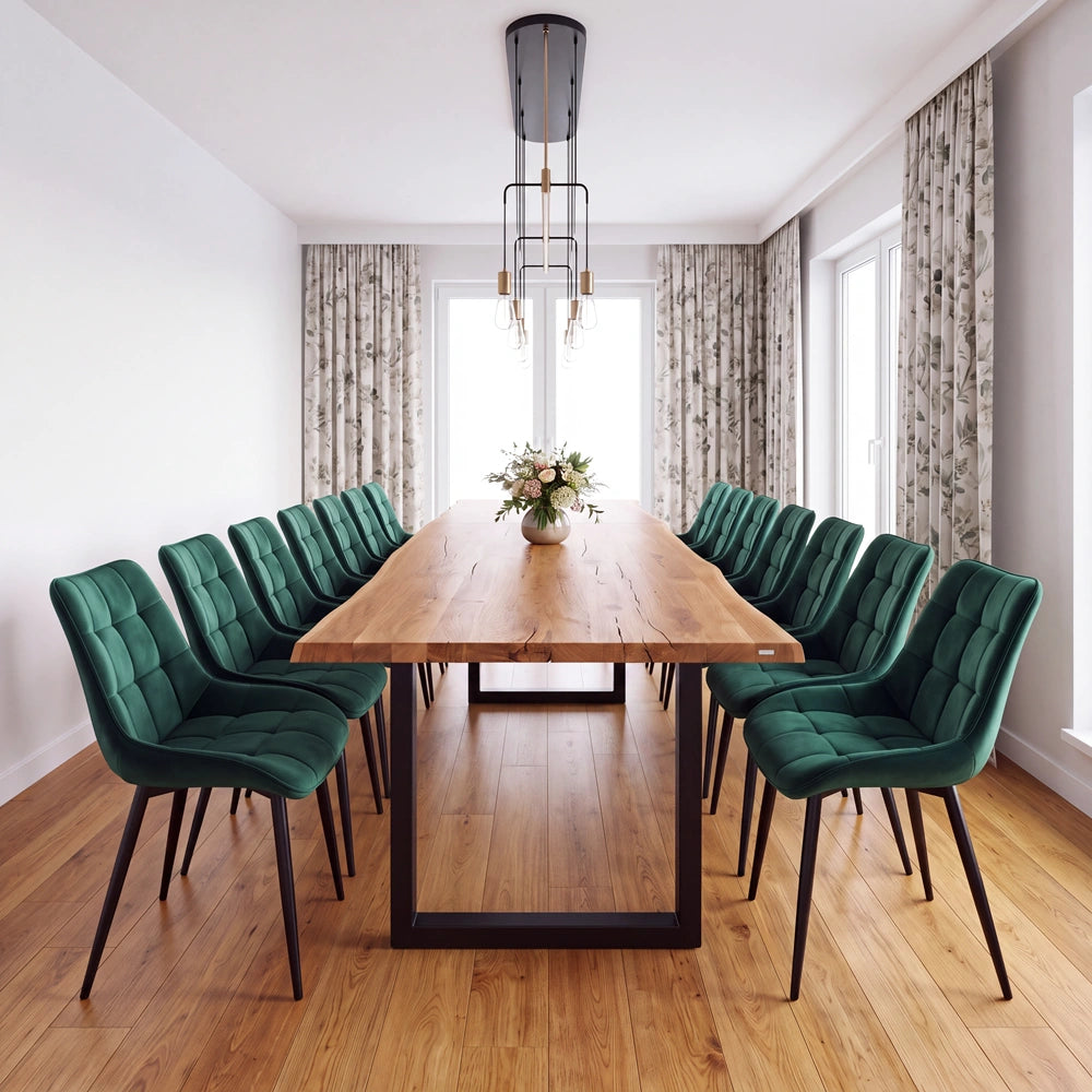 Eichentisch im rustikalen Stil – für 14 Personen – 280 x 100 x 4 cm