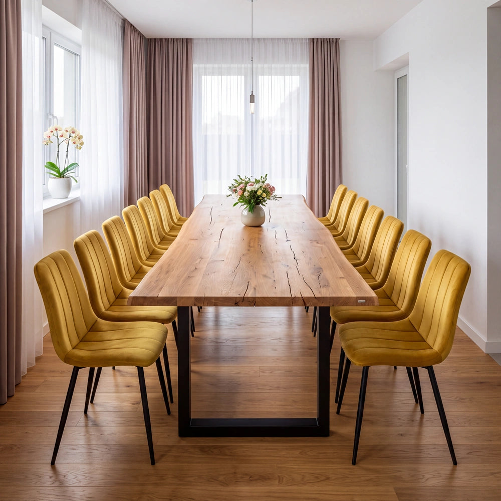 Eichentisch im rustikalen Stil – für 14 Personen – 280 x 100 x 4 cm