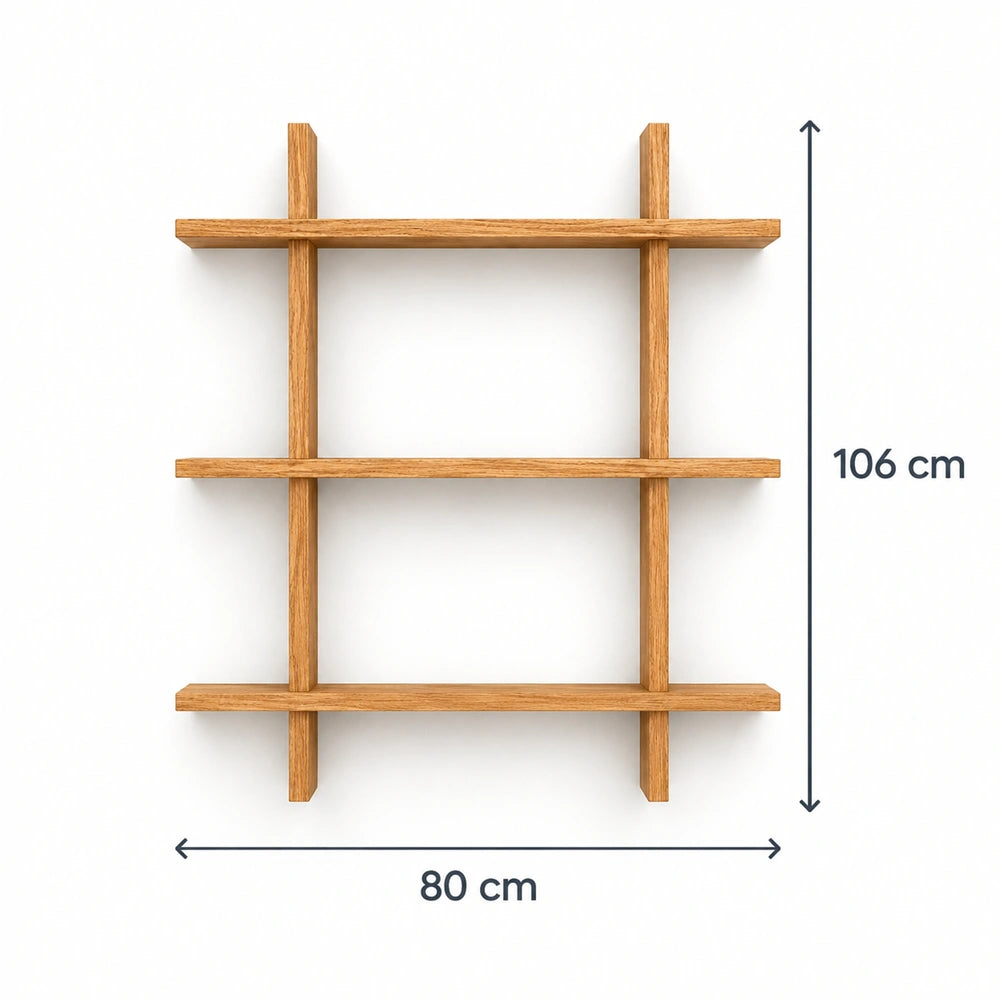 Matrix Regal aus massivem Eichenholz – 80x106x2 cm