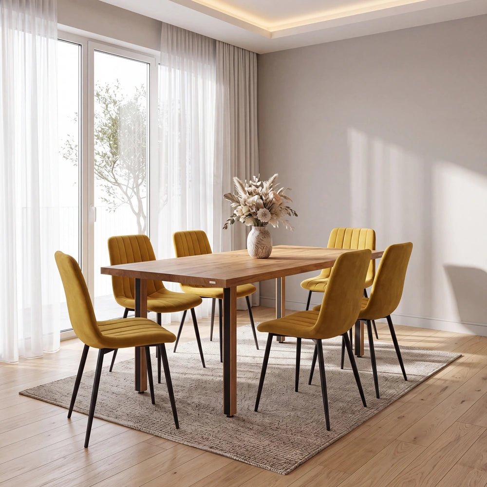 Eichenholztisch im klassischen Stil – für 6 Personen – 160 x 80 x 4 cm