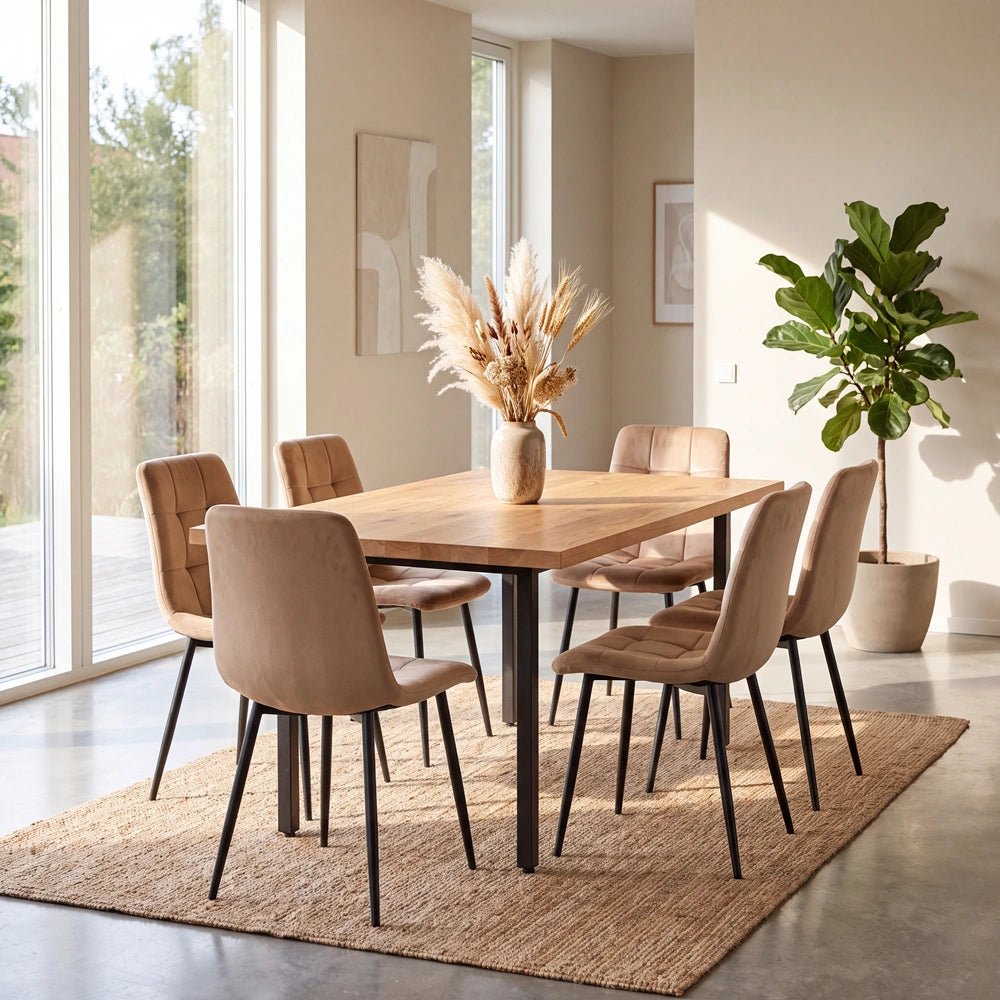 Eichenholztisch im klassischen Stil – für 6 Personen – 160 x 80 x 4 cm