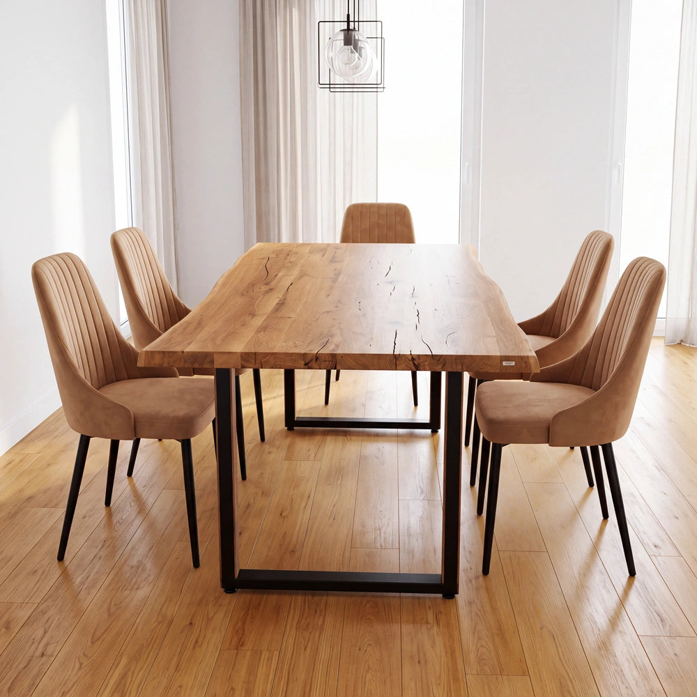 Eichentisch im rustikalen Stil – für 4 Personen – 140 x 80 x 4