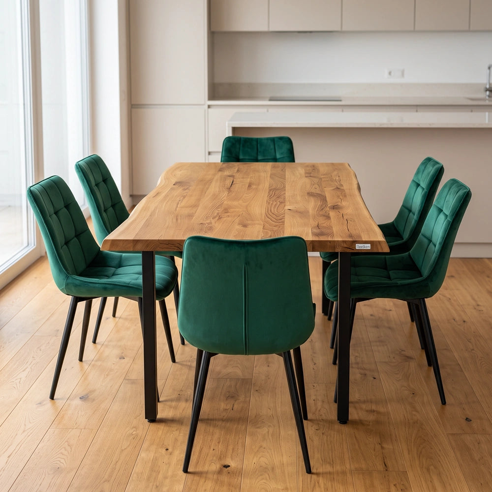 Eichentisch im rustikalen Stil – für 4 Personen – 140 x 80 x 4