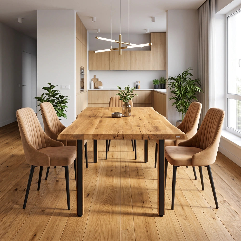 Eichentisch im rustikalen Stil – für 4 Personen – 140 x 80 x 4