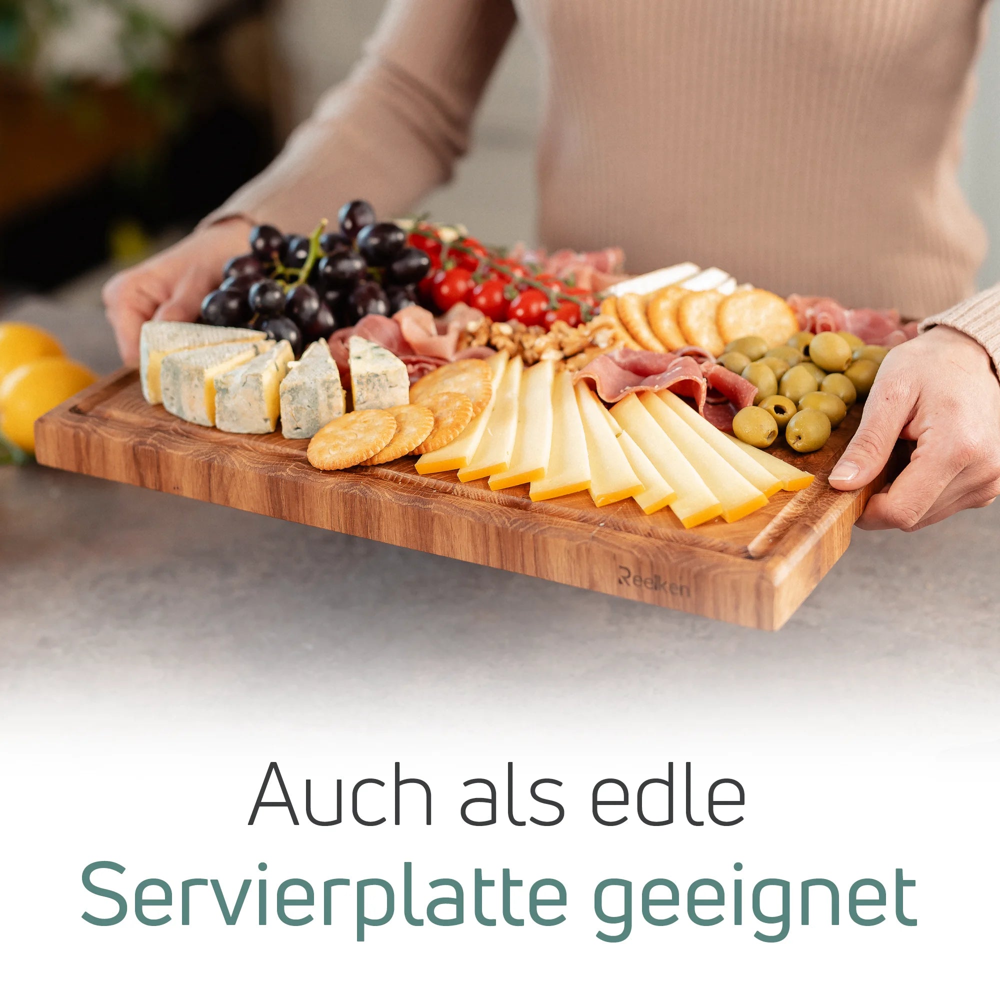 Schneidebrett premium 30x20x4 cm - aus Eichenholz