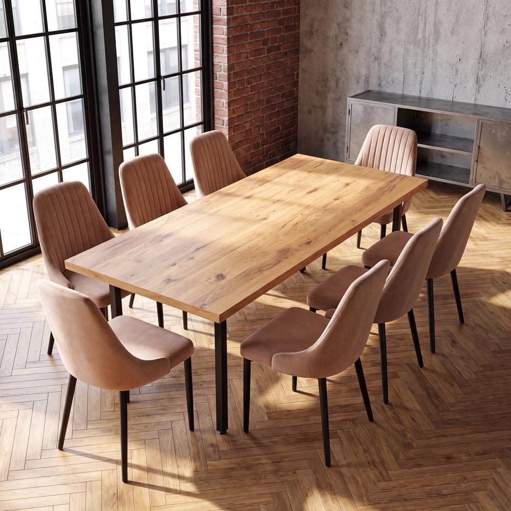 Eichenholztisch im klassischen Stil – für 6 Personen – 160 x 80 x 4 cm