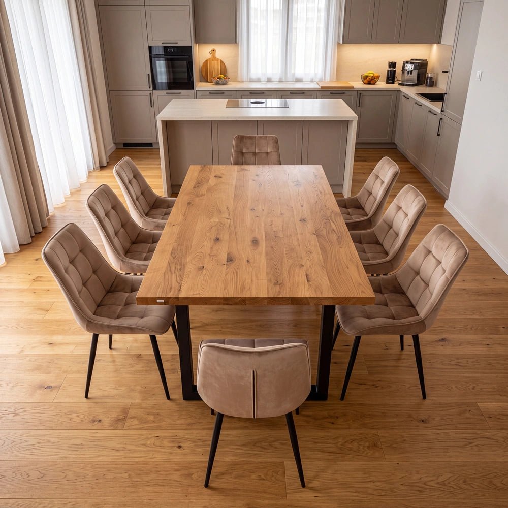 Eichenholztisch im klassischen Stil – für 6 Personen – 160 x 80 x 4 cm
