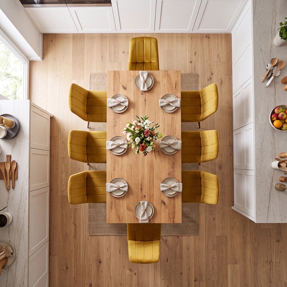 Eichenholztisch im klassischen Stil – für 8 Personen – 200 x 100 x 4 cm