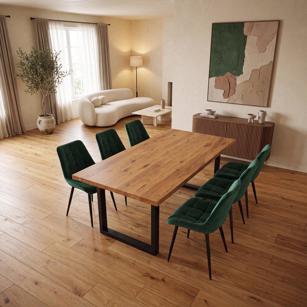 Eichenholztisch im klassischen Stil – für 6 Personen – 160 x 80 x 4 cm