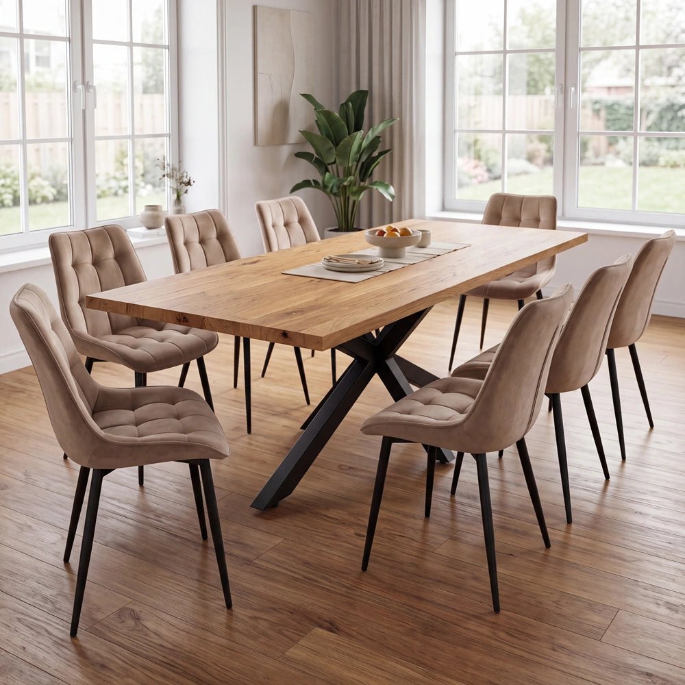 Eichenholztisch im klassischen Stil – für 6 Personen – 160 x 80 x 4 cm