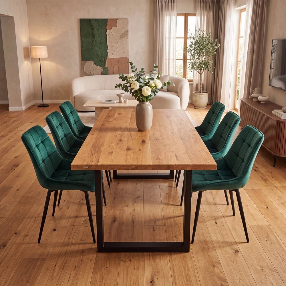 Eichenholztisch im klassischen Stil – für 6 Personen – 160 x 80 x 4 cm