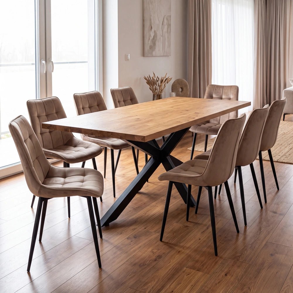 Eichenholztisch im klassischen Stil – für 6 Personen – 160 x 80 x 4 cm