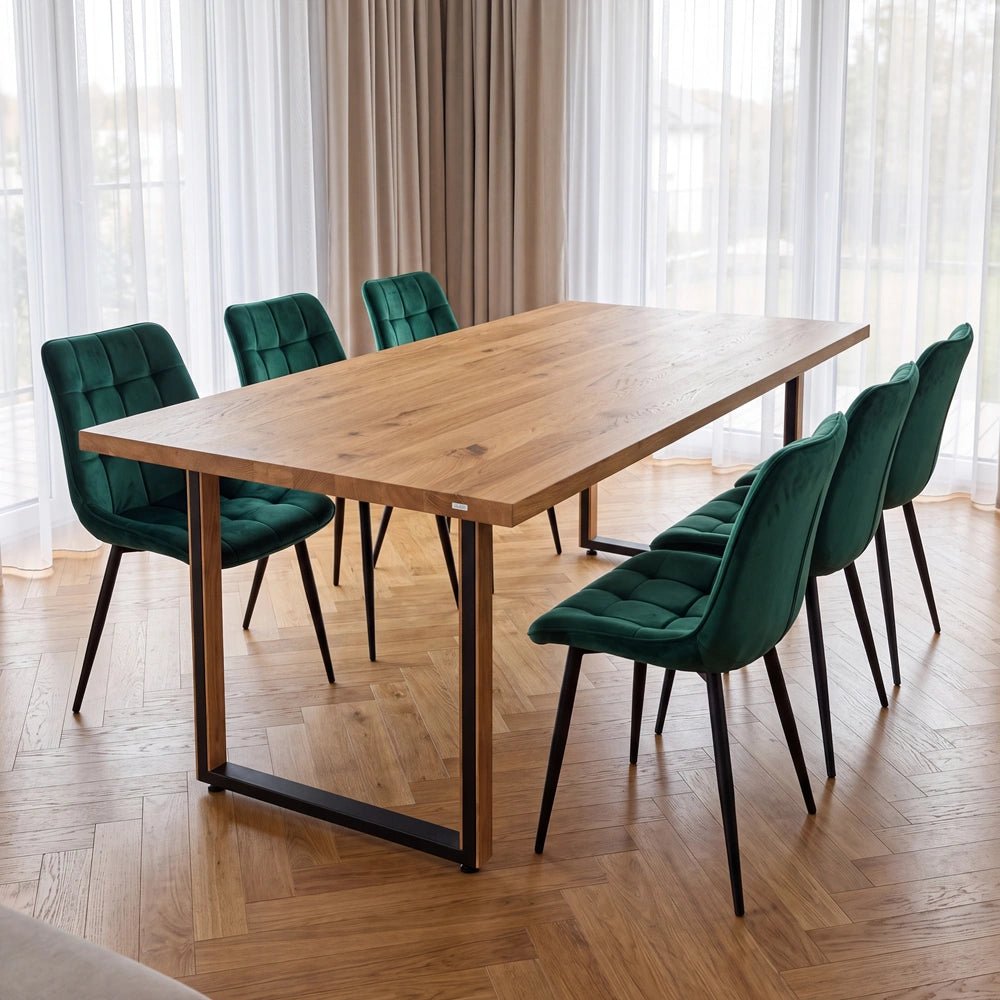 Eichenholztisch im klassischen Stil – für 6 Personen – 160 x 80 x 4 cm