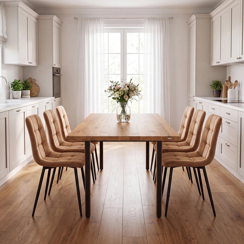 Eichenholztisch im klassischen Stil – für 6 Personen – 160 x 80 x 4 cm