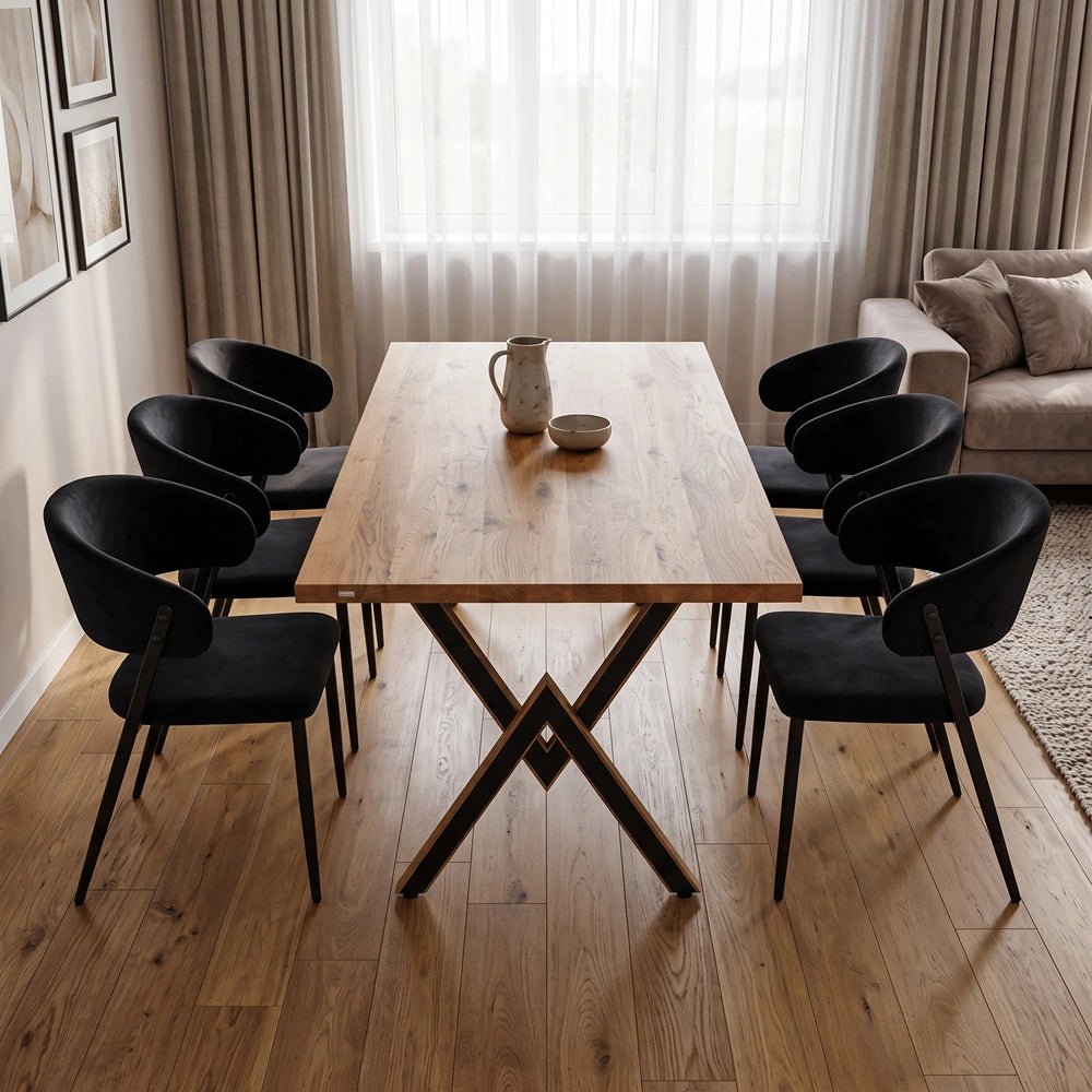 Eichenholztisch im klassischen Stil – für 6 Personen – 160 x 80 x 4 cm