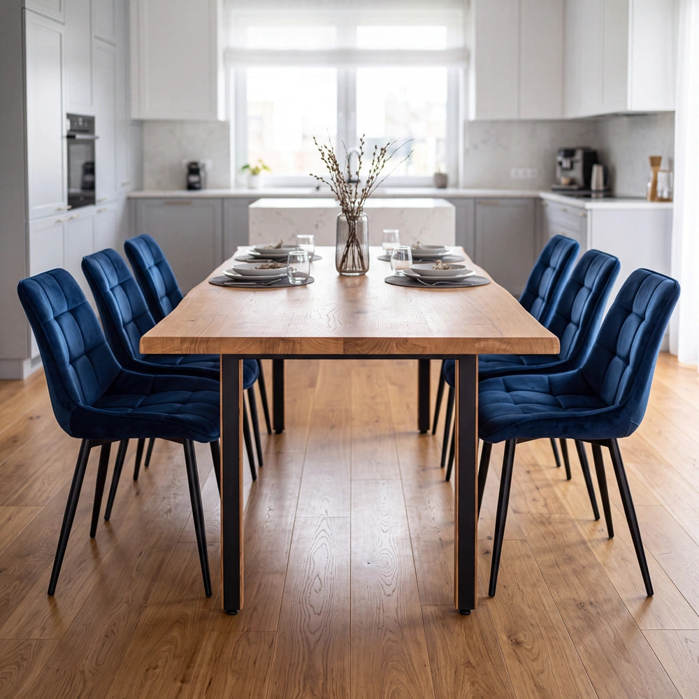 Eichenholztisch im rustikalen Stil – 6 Personen – 180 x 85 x 4