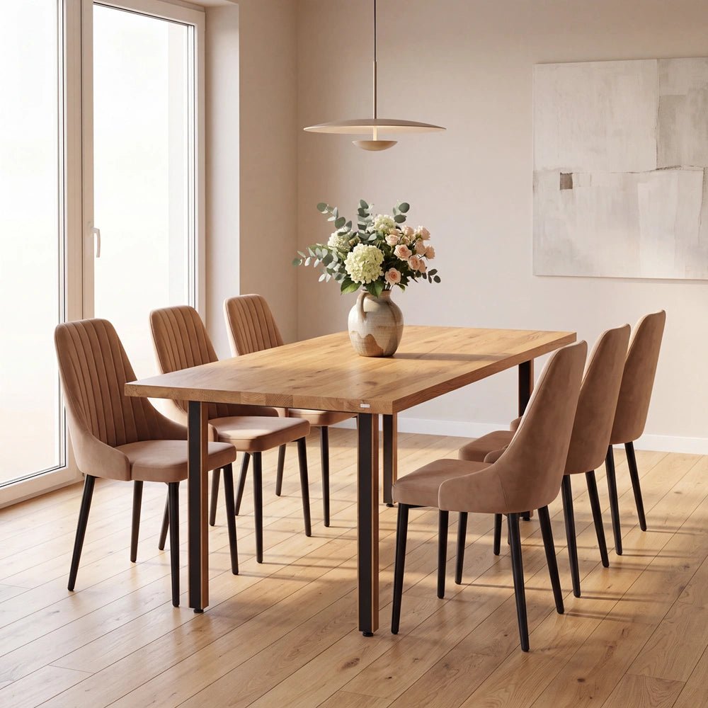Eichenholztisch im klassischen Stil – für 6 Personen – 160 x 80 x 4 cm