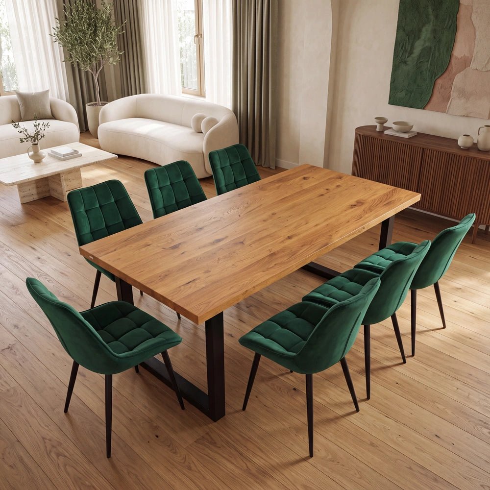 Eichenholztisch im klassischen Stil – für 6 Personen – 160 x 80 x 4 cm