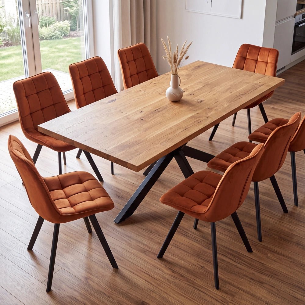 Eichenholztisch im klassischen Stil – für 6 Personen – 160 x 80 x 4 cm