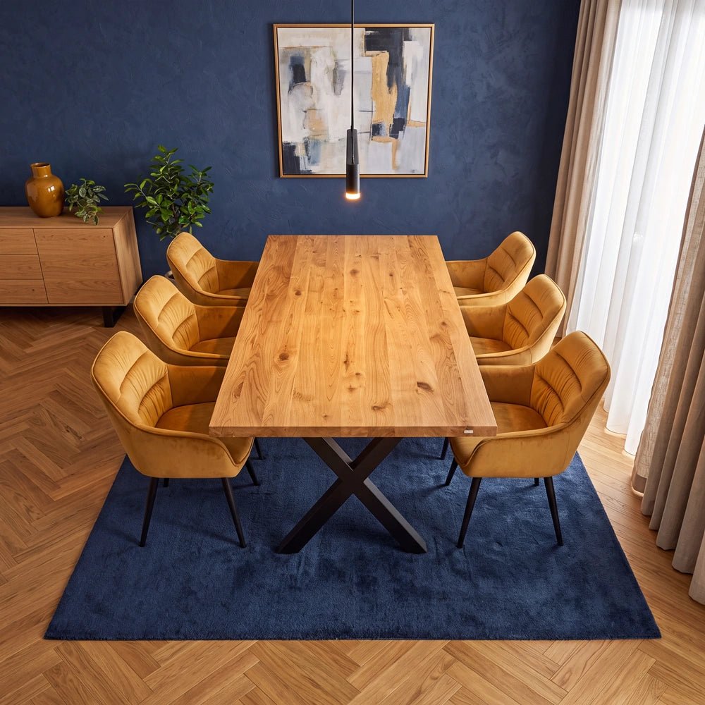 Eichenholztisch im klassischen Stil – für 6 Personen – 160 x 80 x 4 cm