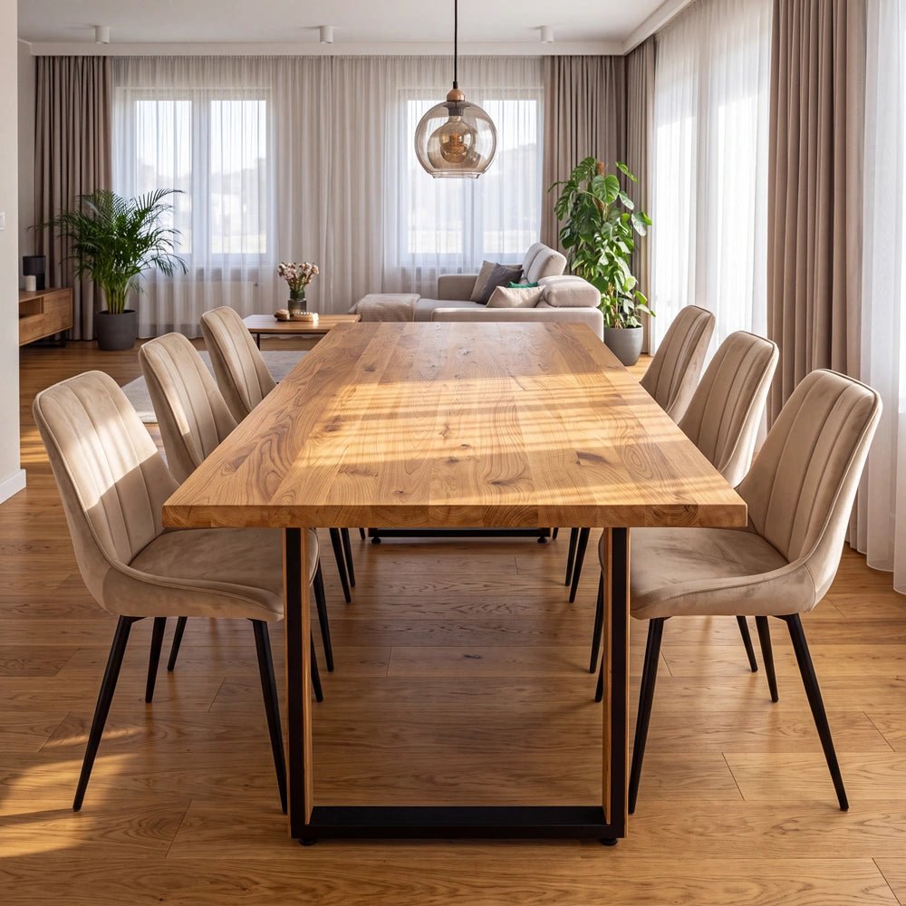 Eichenholztisch im klassischen Stil – für 6 Personen – 160 x 80 x 4 cm
