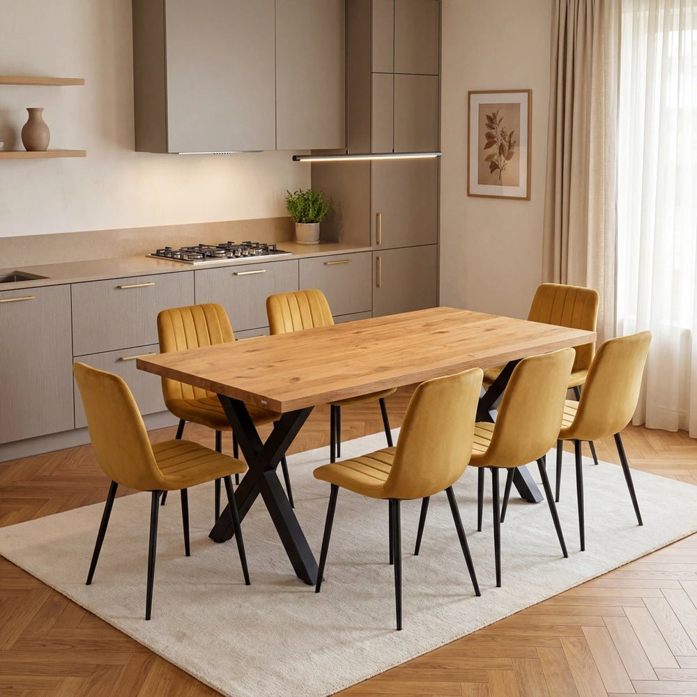 Eichenholztisch im klassischen Stil – für 6 Personen – 160 x 80 x 4 cm