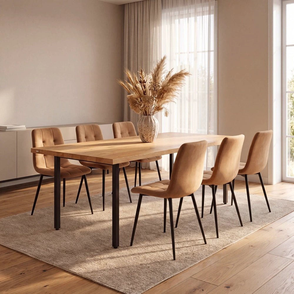 Eichenholztisch im klassischen Stil – für 6 Personen – 160 x 80 x 4 cm