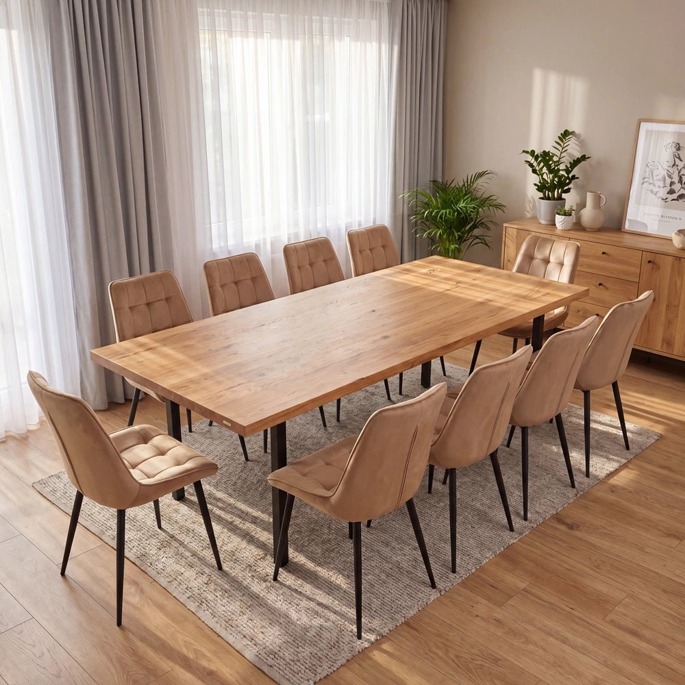 Eichenholztisch im klassischen Stil – für 8 Personen – 200 x 100 x 4 cm