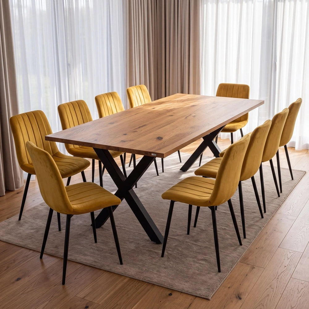 Eichenholztisch im klassischen Stil – für 8 Personen – 200x100x2,6 cm