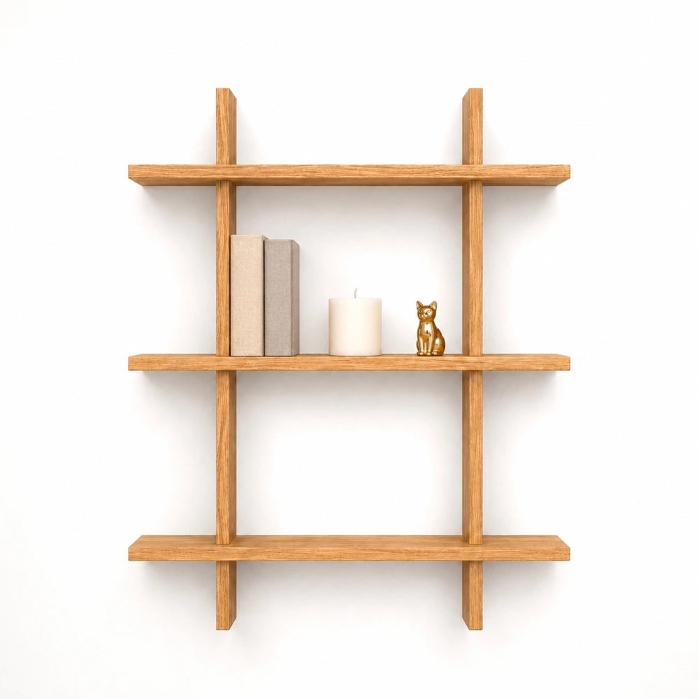 Matrix Regal aus massivem Eichenholz – 80x106x2 cm