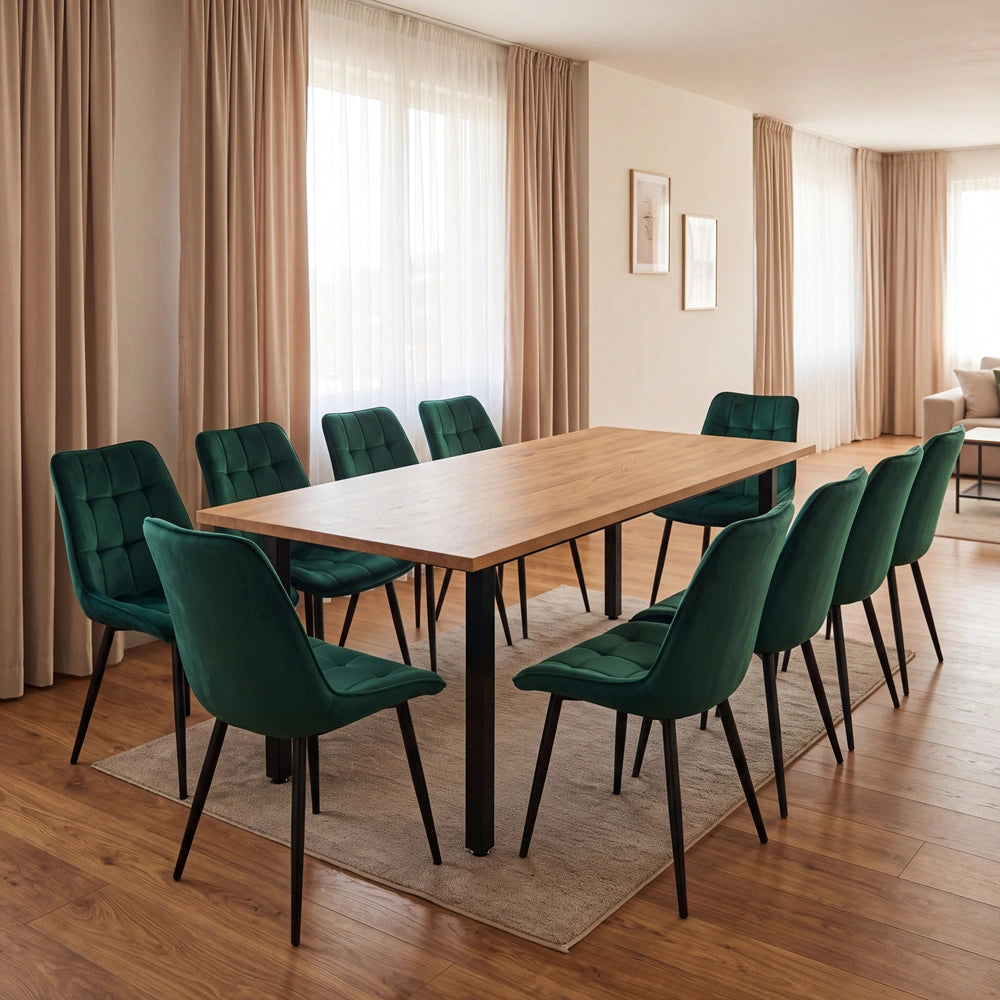 Eichenholztisch im klassischen Stil – für 10 Personen – 220x100x2,6 cm