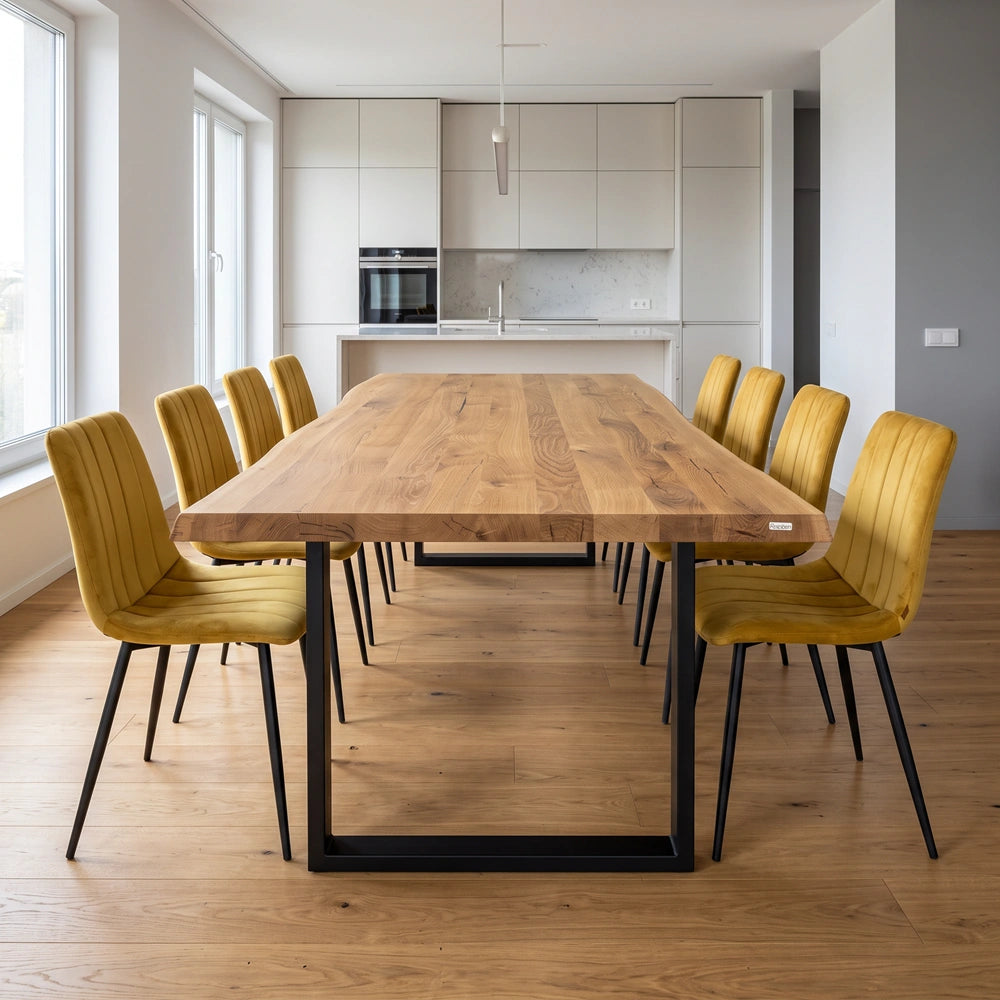 Eichentisch im rustikalen Stil – für 8 Personen – 200 x 100 x 4 cm