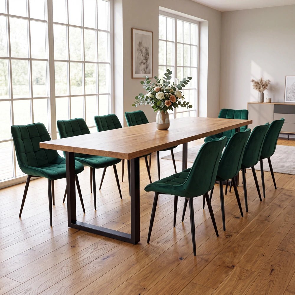 Eichenholztisch im klassischen Stil – für 8 Personen – 200 x 100 x 4 cm