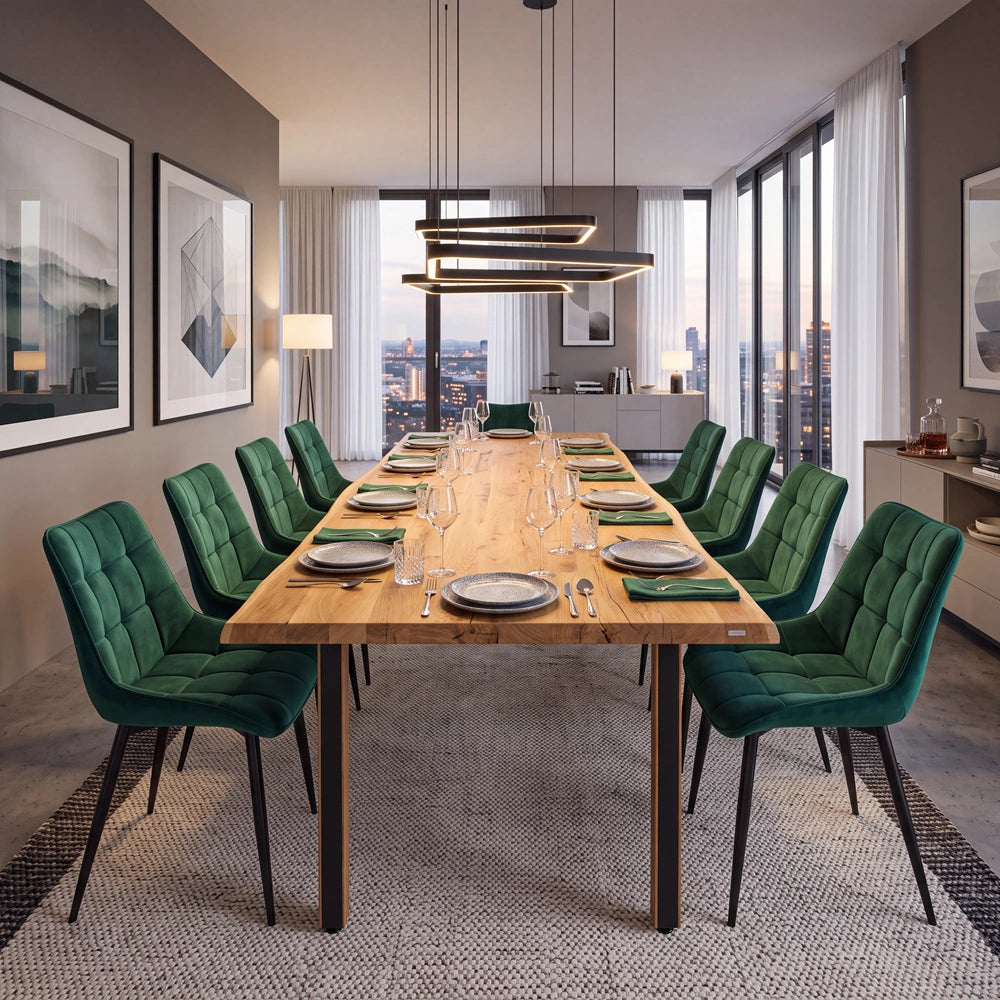 Eichentisch im rustikalen Stil – für 8 Personen – 200 x 100 x 4 cm